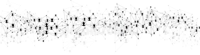 Banner de comunicação global ilustração do vetor