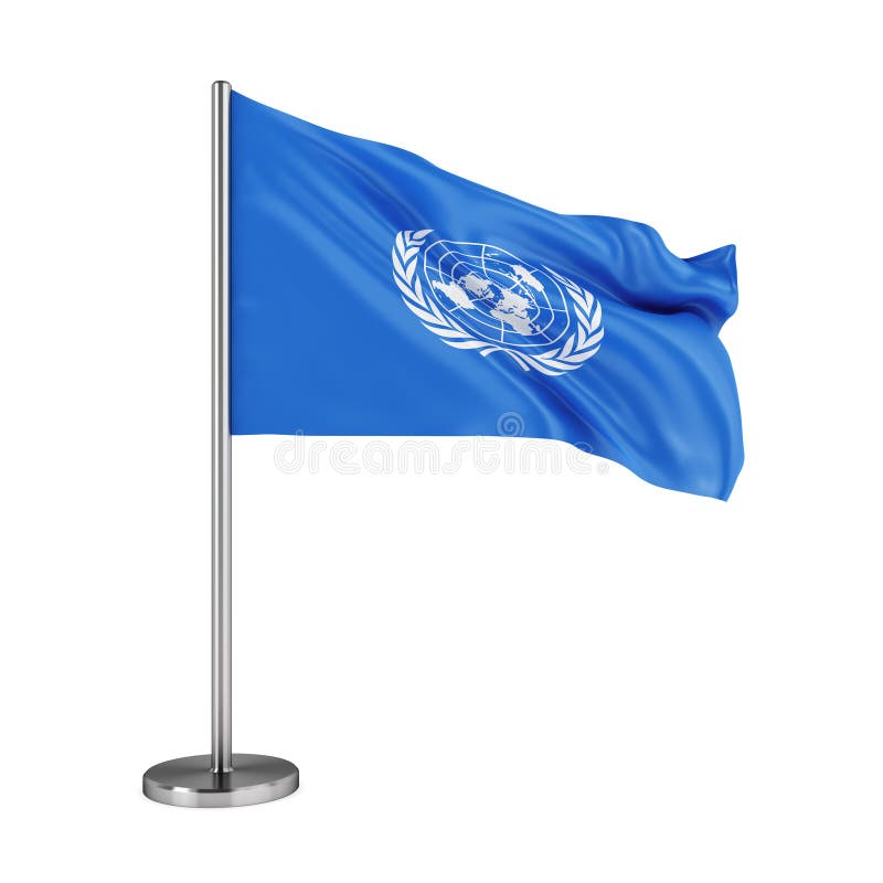 Bandeira de United Nations ilustração stock Bandeira de United Nations ilustração stock