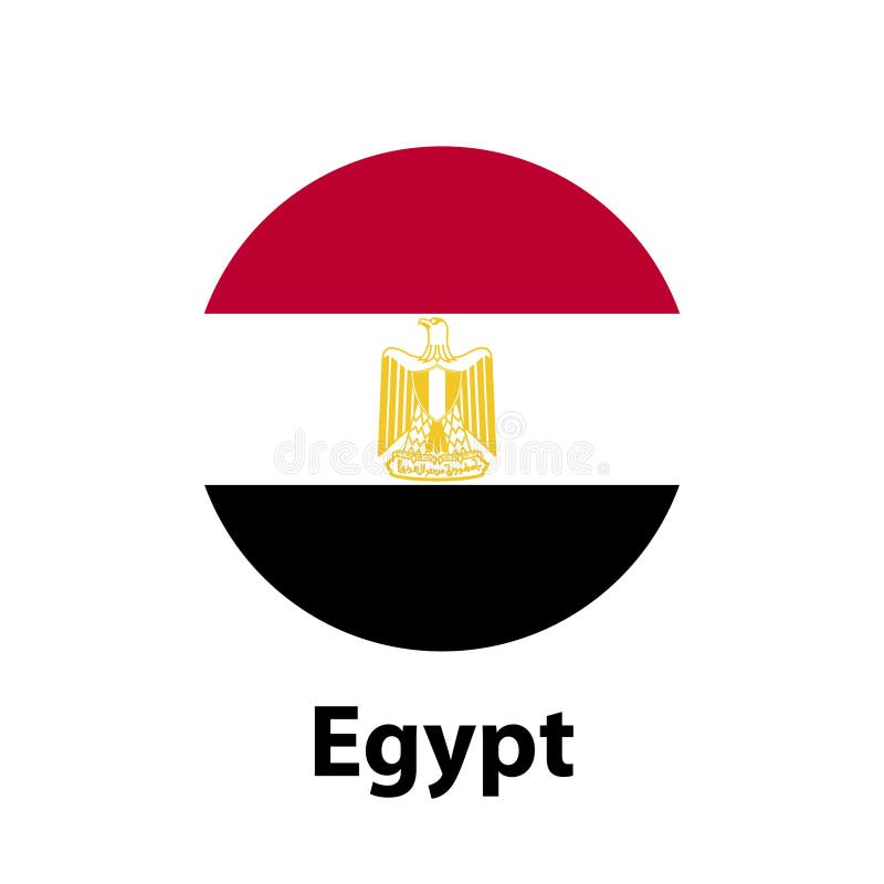 Bandeira do egito em branco ilustração do vetor