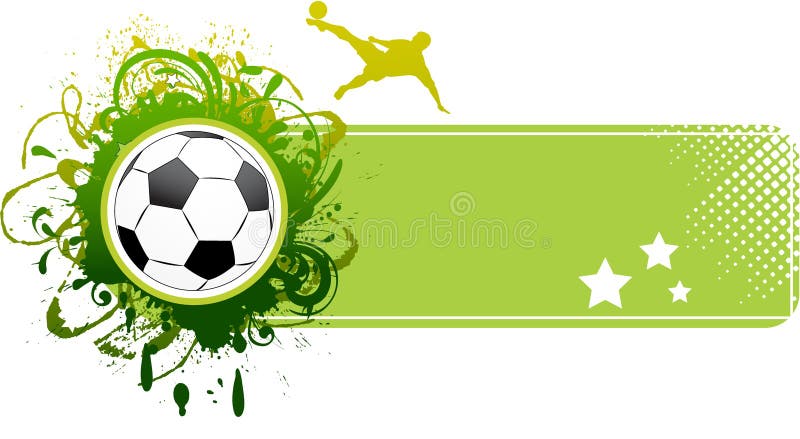 Bandeira Da Web Do Futebol Jogo Vivo Do Córrego Futebol Para a