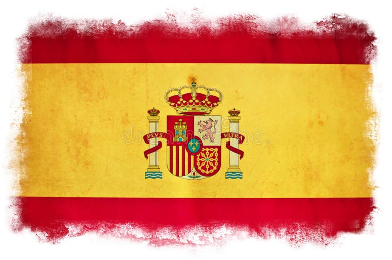Bandeira do grunge da Espanha foto de stock Bandeira do grunge da Espanha foto de stock