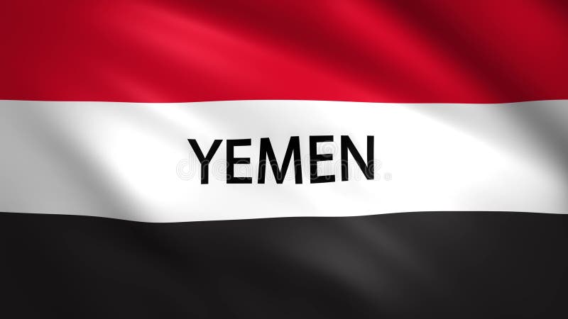 Personagem de lenhador de bandeira do iêmen segurando uma motosserra