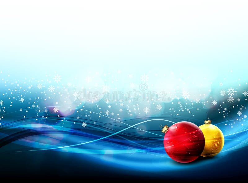Banner de Natal com flocos de neve a cair ilustração royalty free