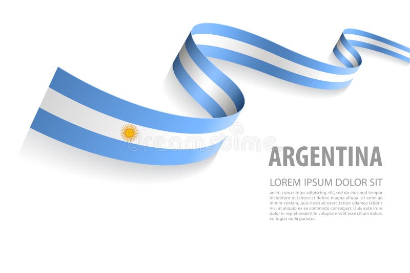Bandeira do vetor com cores da bandeira de Argentina ilustração stock Bandeira do vetor com cores da bandeira de Argentina ilustração stock