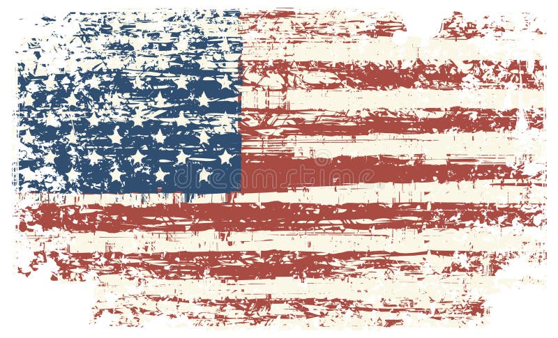 Bandeira Dos EUA Do Grunge Bandeira Americana Do Vintage Vetor Ilustração  do Vetor - Ilustração de independência, envelhecido: 107724541