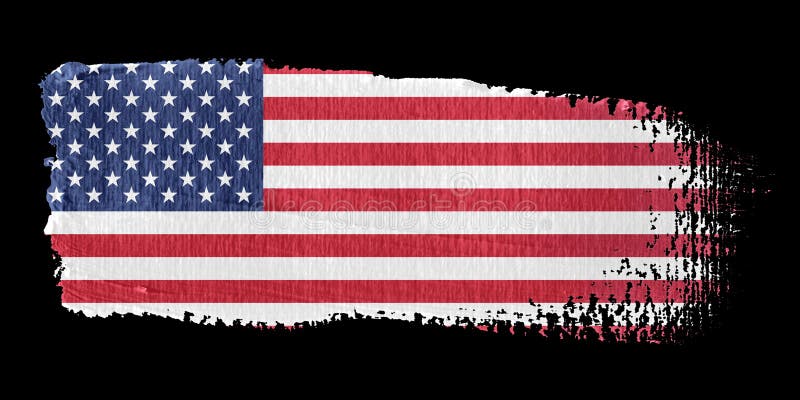 Bandeira Estados Unidos do Brushstroke ilustração stock Bandeira Estados Unidos do Brushstroke ilustração stock