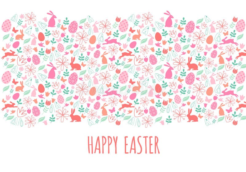 Banner de Feliz Páscoa, vetor ilustração royalty free