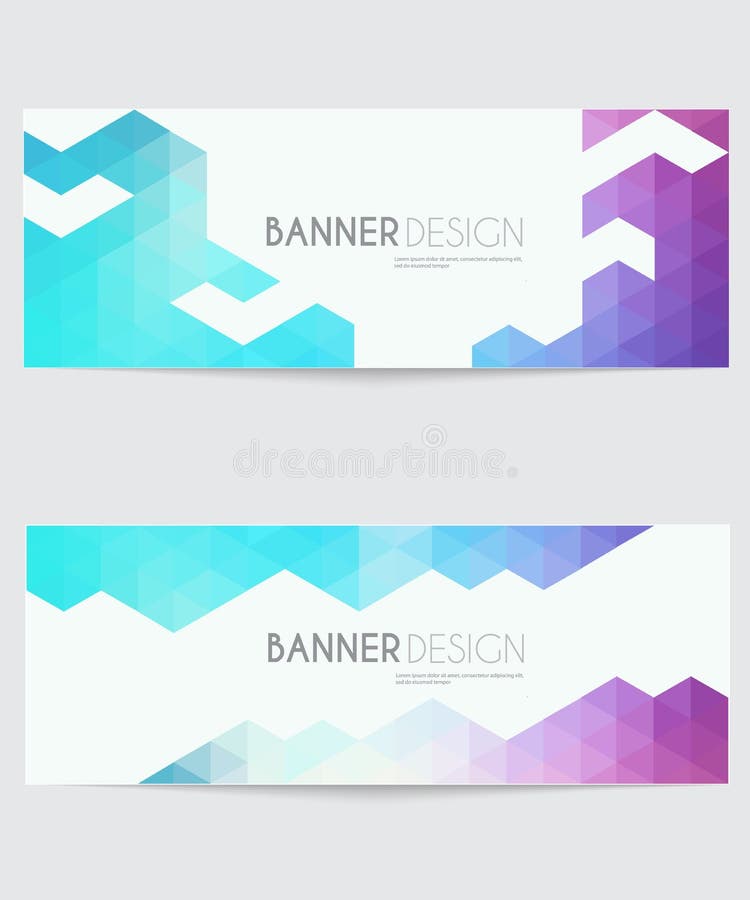 Bandeira geométrica abstrata do vetor com triângulo ilustração stock Bandeira geométrica abstrata do vetor com triângulo ilustração stock