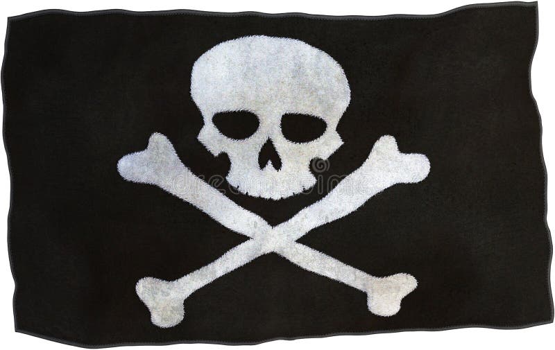 Bandeira isolada, perigo de pano do pirata fotos de stock Bandeira isolada, perigo de pano do pirata fotos de stock