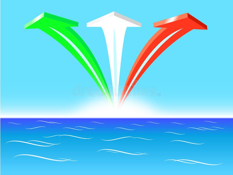Bandeira italiana ilustração stock Bandeira italiana ilustração stock