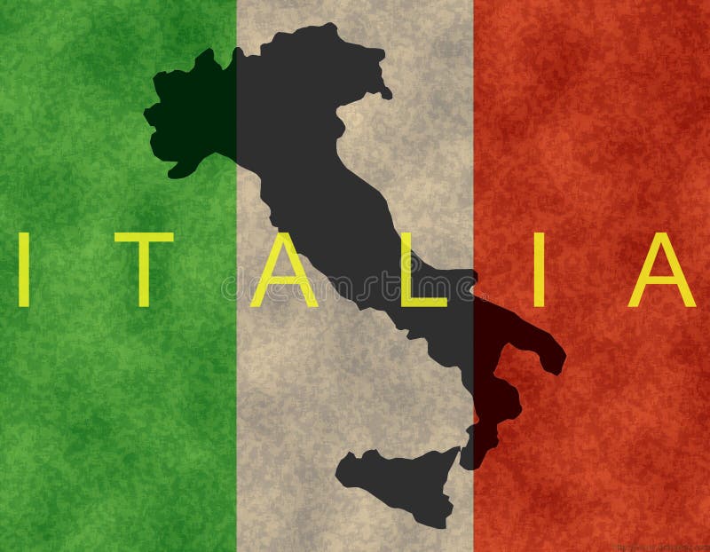 Bandeira italiana ilustração royalty free Bandeira italiana ilustração royalty free