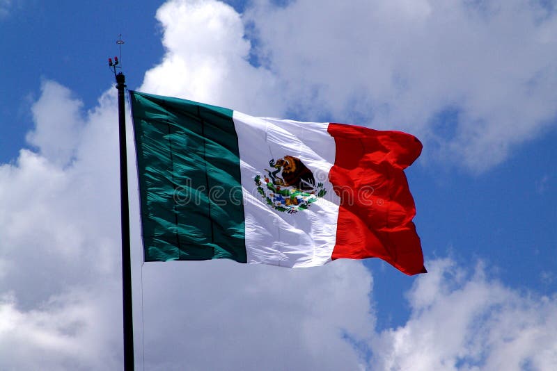 Bandeira mexicana fotografia de stock royalty free Bandeira mexicana fotografia de stock royalty free