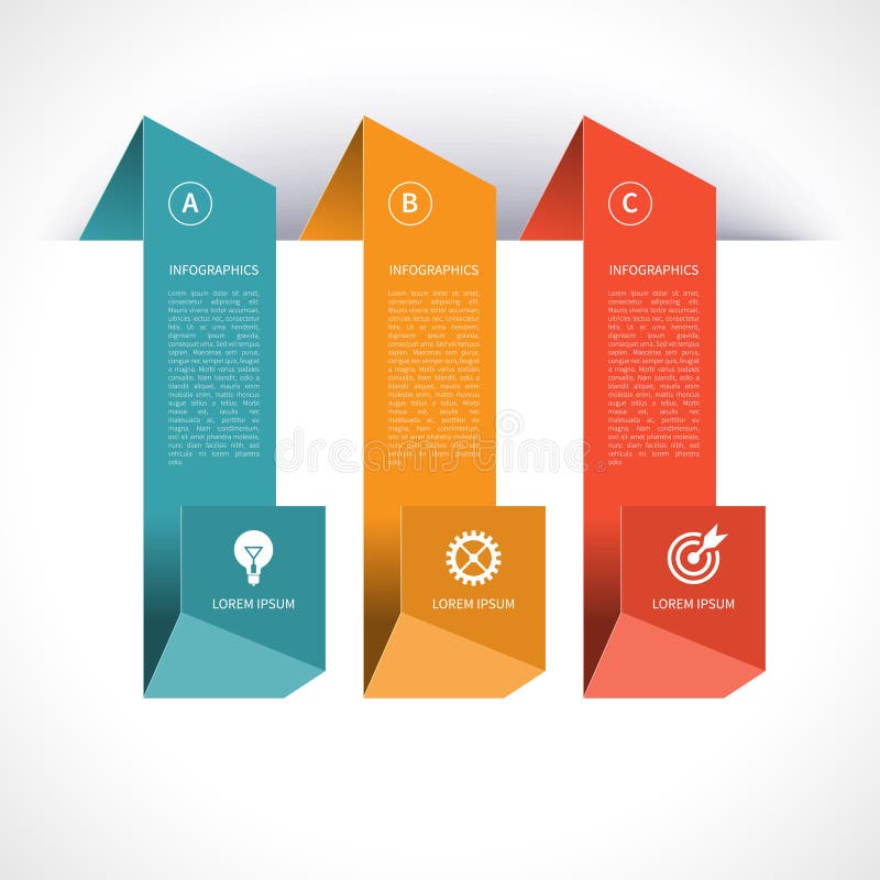 Bandeira moderna de Minimalistic Infographics ilustração royalty free Bandeira moderna de Minimalistic Infographics ilustração royalty free