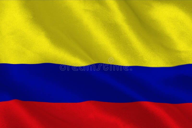 Bandeira nacional da Colômbia gerada digitalmente ilustração royalty free