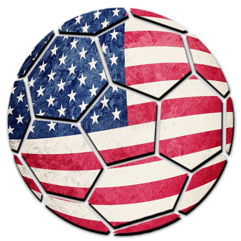 Bandeira nacional dos EUA da bola de futebol Esfera do futebol americano imagens de stock Bandeira nacional dos EUA da bola de futebol Esfera do futebol americano imagens de stock