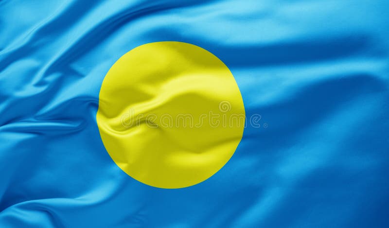 Bandeira nacional ondulada de palau ilustração do vetor