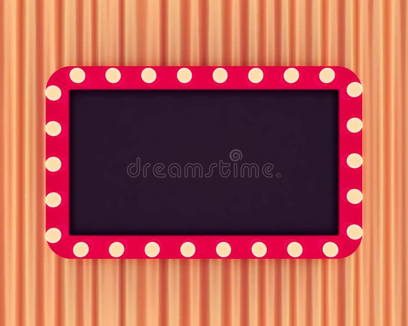 Bandeira retro no fundo da cortina dourada ilustração stock Bandeira retro no fundo da cortina dourada ilustração stock