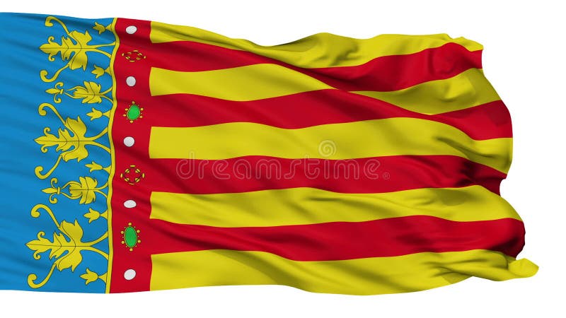 Bandeira Valencian isolada da comunidade, Espanha ilustração royalty free