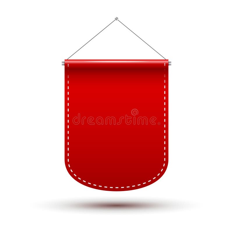 Bandeira vermelha da concessão da bandeira da flâmula Modelo vazio do molde do projeto da flâmula Propaganda vazia do espaço ilustração royalty free Bandeira vermelha da concessão da bandeira da flâmula Modelo vazio do molde do projeto da flâmula Propaganda vazia do espaço ilustração royalty free