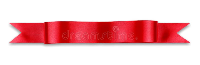 Bandeira vermelha da fita fotografia de stock Bandeira vermelha da fita fotografia de stock