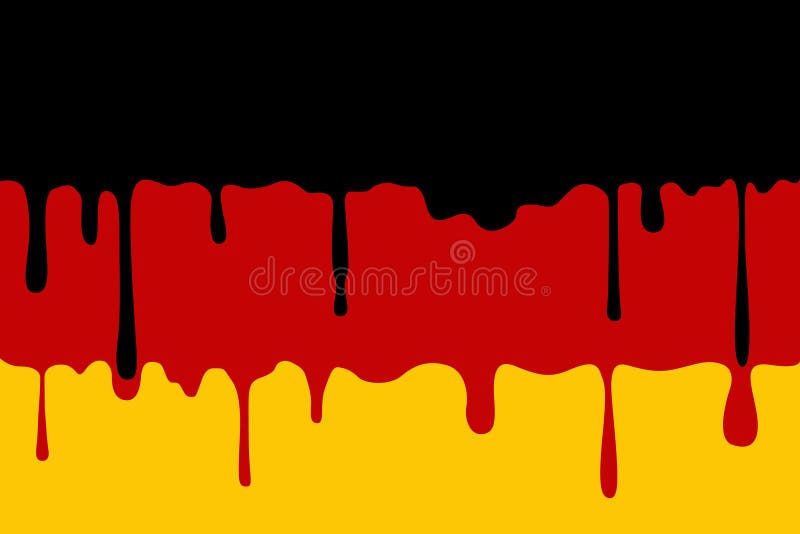 Bandeira vermelha preta de derretimento do ouro de Alemanha ilustração stock Bandeira vermelha preta de derretimento do ouro de Alemanha ilustração stock