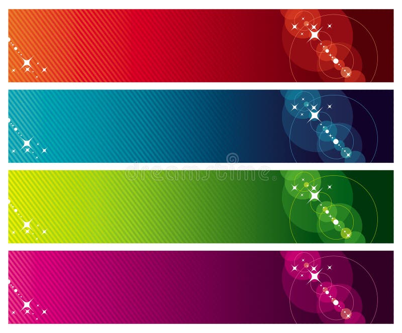 Bandeiras da cor ilustração stock Bandeiras da cor ilustração stock