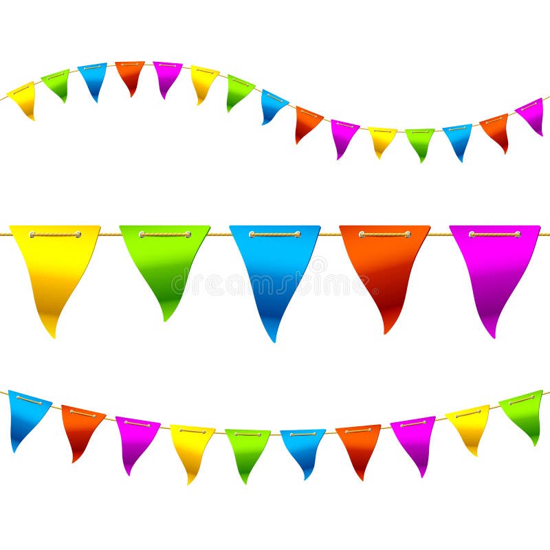 Bandeiras de bunting ilustração royalty free
