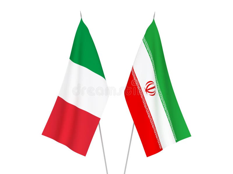 Símbolo Itália E Irã Ou Persia De Duas Bandeiras Nacionais Dos Têxteis.  Campeonato Entre Dois Países Ilustração Stock - Ilustração de campeonato,  fundo: 191776115