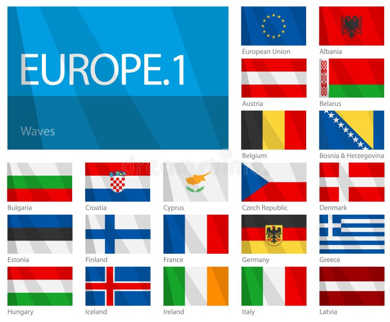 Banderas de paises europeos