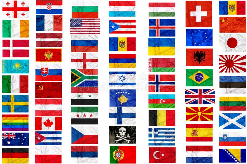 Bandeiras de países do mundo ilustração do vetor Bandeiras de países do mundo ilustração do vetor