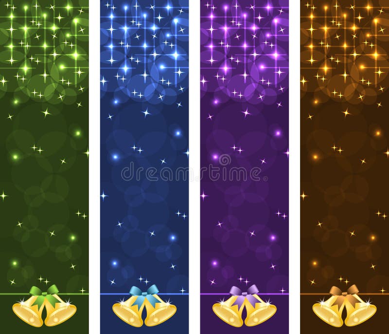 Bandeiras do Natal verticais ilustração royalty free Bandeiras do Natal verticais ilustração royalty free