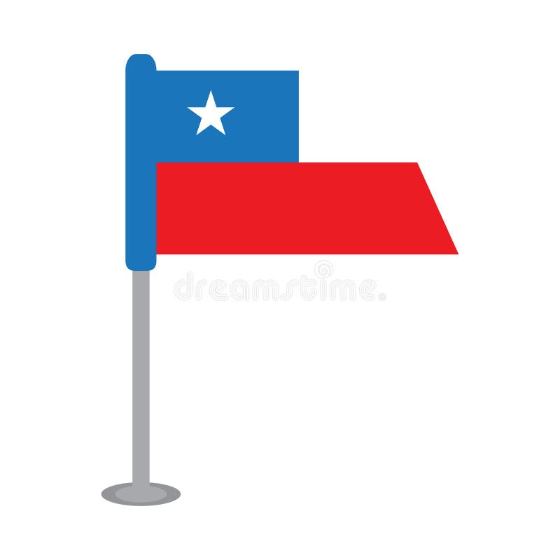 Mapa De Chile Con Bandera