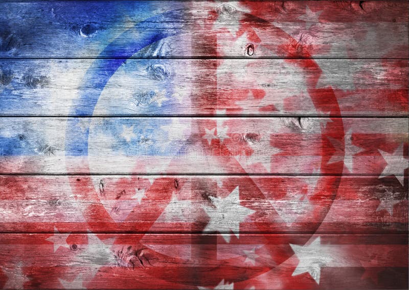 Bandera americana abstracta de la paz