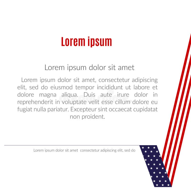 Bandera americana del fondo patriótico de un elemento del diseño de la marca de verificación para el tema patriótico del folleto stock de ilustración Bandera americana del fondo patriótico de un elemento del diseño de la marca de verificación para el tema patriótico del folleto stock de ilustración