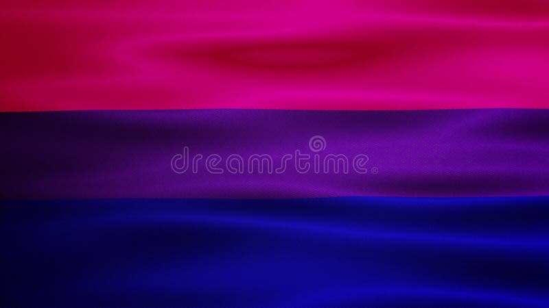 Bandera animada ondeando el orgullo bisexual. semana del orgullo de la igualdad lgbtq