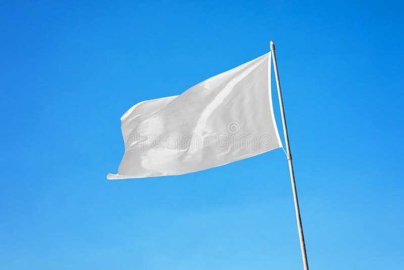 Bandera blanca ondeando