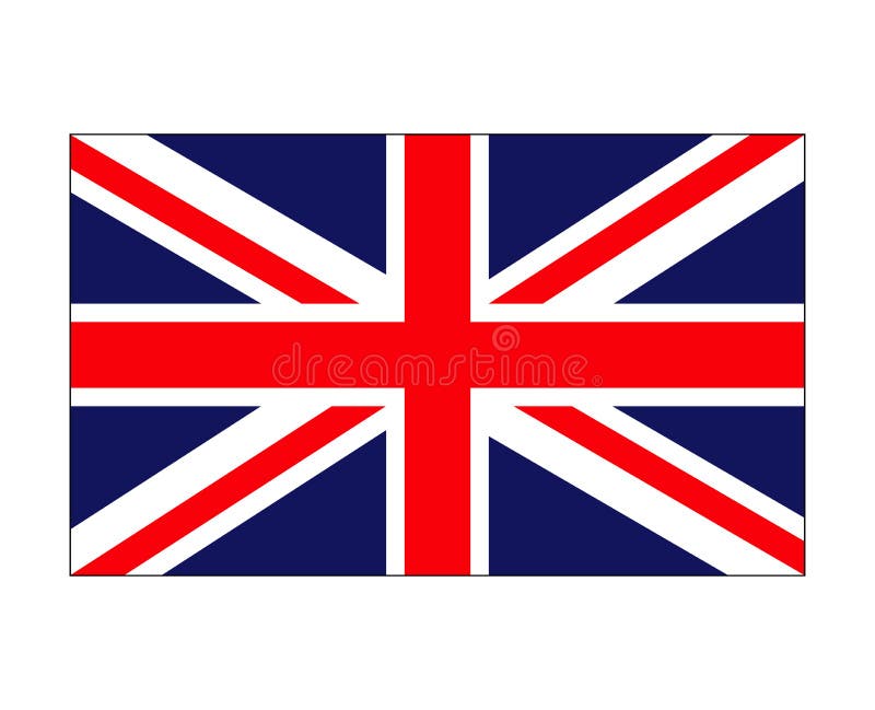 Bandera Británica, Diseño Del Icono Del Símbolo Del Vector ...