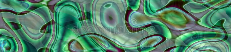 Bandera caótica verde abstracta del panorama stock de ilustración Bandera caótica verde abstracta del panorama stock de ilustración