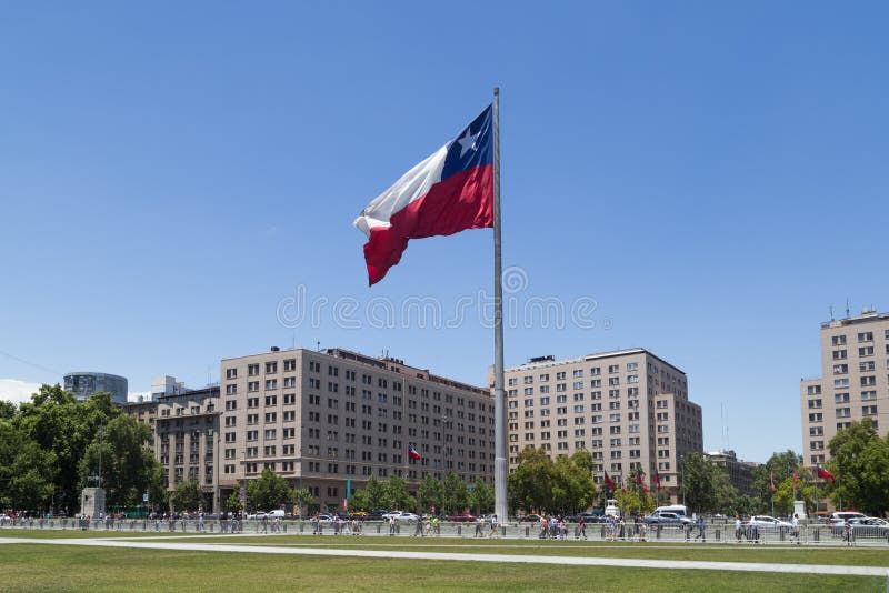 Bandera Chilena, Santiago De Chile Imagen editorial Imagen 63700455