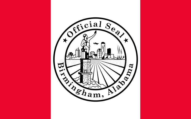 Bandera De Birmingham, Alabama, Los E.E.U.U. Foto de archivo Imagen