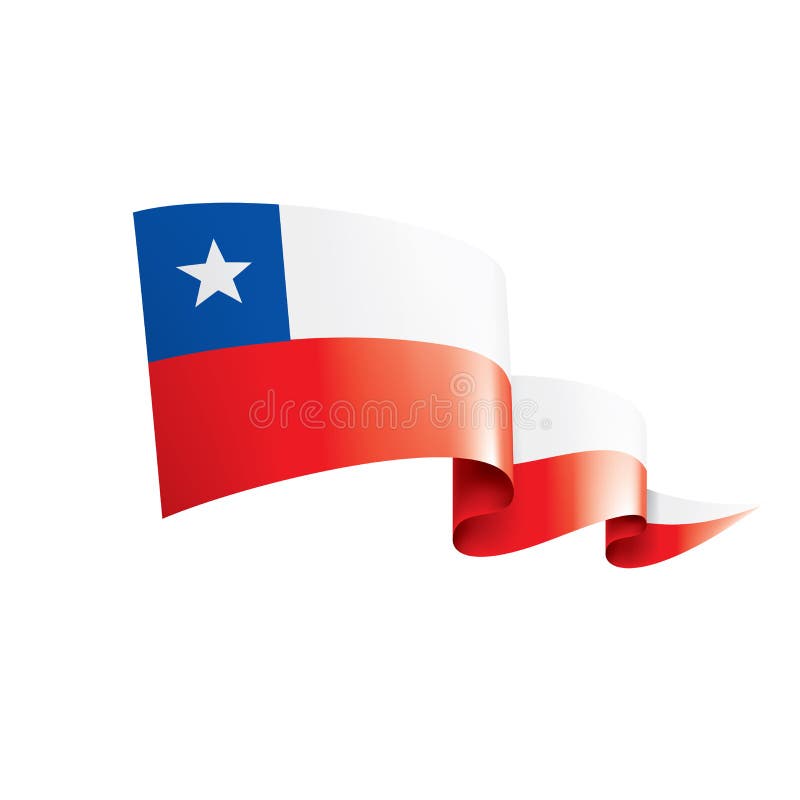 Bandera de Chile, ejemplo del vector en un fondo blanco ilustración del vector Bandera de Chile, ejemplo del vector en un fondo blanco ilustración del vector
