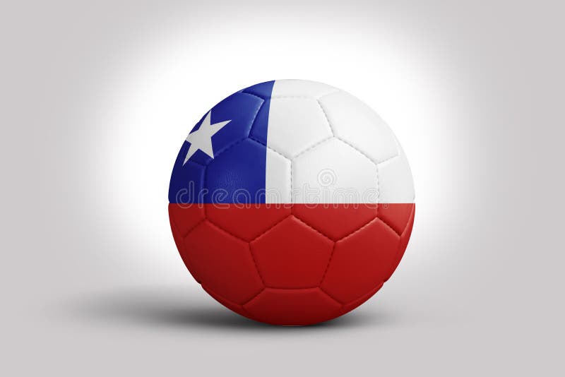 Bandera de Chile en la bola, representaci?n 3d Bal?n de f?tbol en el ejemplo 3d stock de ilustración Bandera de Chile en la bola, representaci?n 3d Bal?n de f?tbol en el ejemplo 3d stock de ilustración