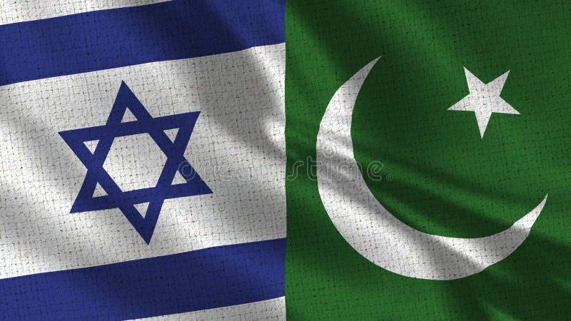 Bandera de Israel y de Paquistán - dos banderas junto imagenes de archivo Bandera de Israel y de Paquistán - dos banderas junto imagenes de archivo