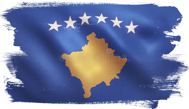 Bandera de Kosovo libre illustration Bandera de Kosovo libre illustration