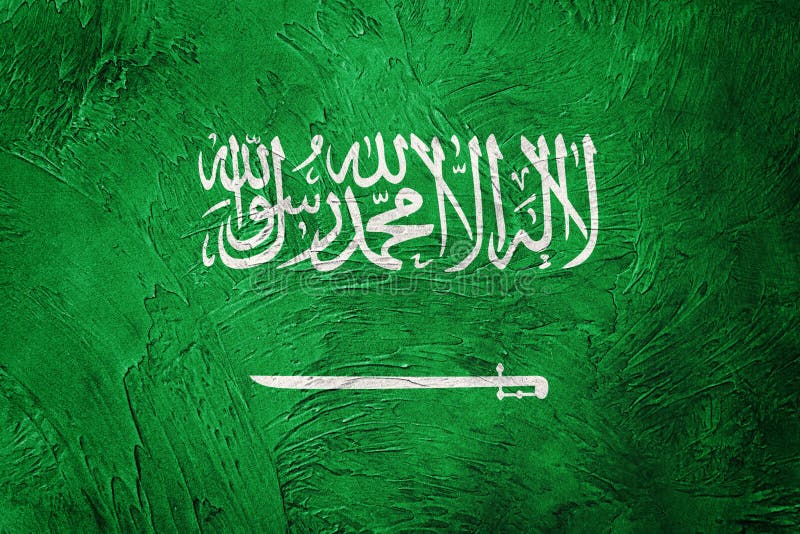 Bandera de la Arabia Saudita del Grunge Bandera de la Arabia Saudita con textura del grunge