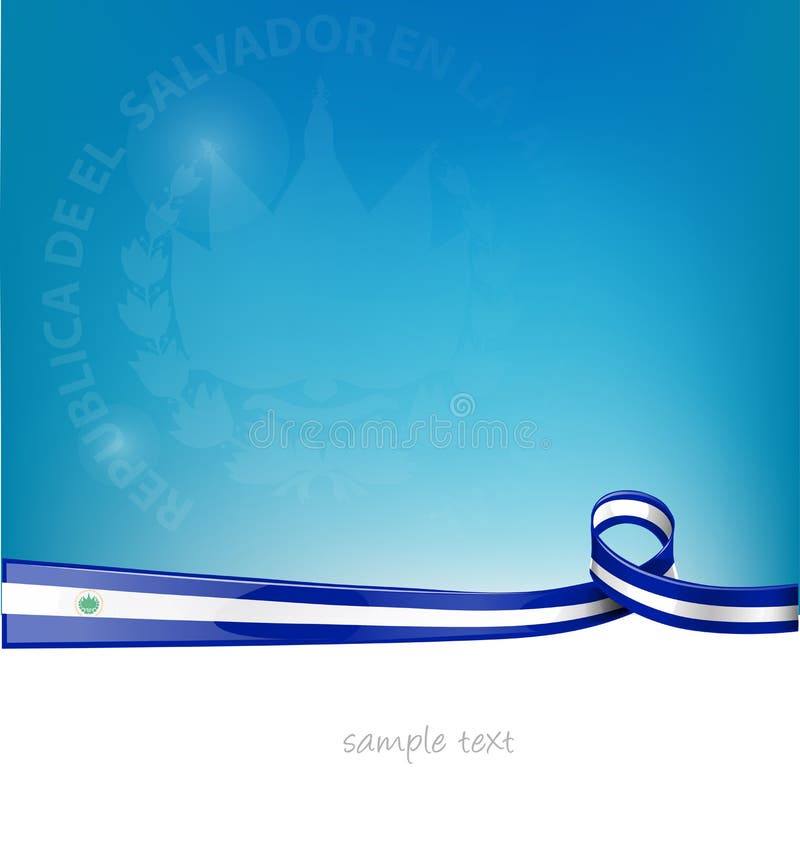Bandera de la cinta de El Salvador libre illustration Bandera de la cinta de El Salvador libre illustration