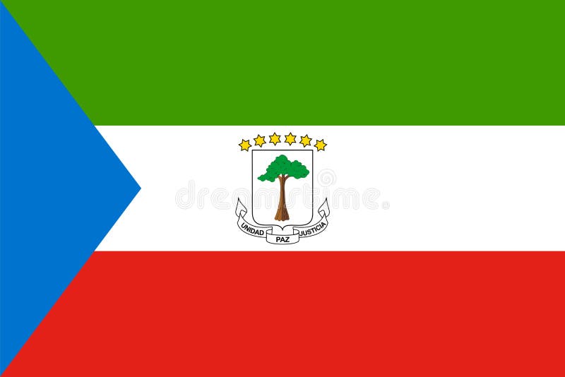 Bandera de la Guinea Ecuatorial en vector de la tarifa oficial y de los colores libre illustration Bandera de la Guinea Ecuatorial en vector de la tarifa oficial y de los colores libre illustration