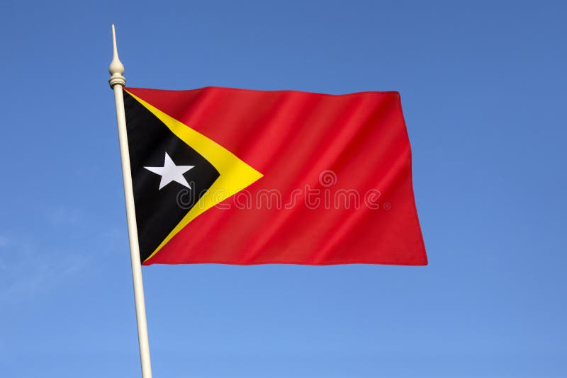Bandera de la República Democratic de Timor-Leste fotos de archivo Bandera de la República Democratic de Timor-Leste fotos de archivo