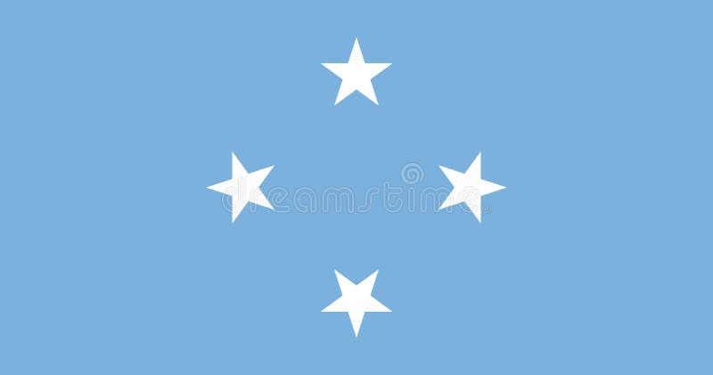 Bandera de los Federated States of Micronesia stock de ilustración Bandera de los Federated States of Micronesia stock de ilustración