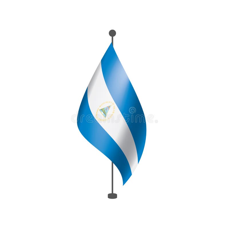 Bandera De Nicaragua, Ejemplo Del Vector En Un Fondo Blanco Ilustración del  Vector - Ilustración de vector, libertad: 123430067